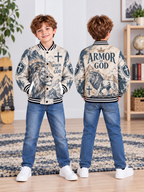 Armor of God Kids Baseball Jacket
