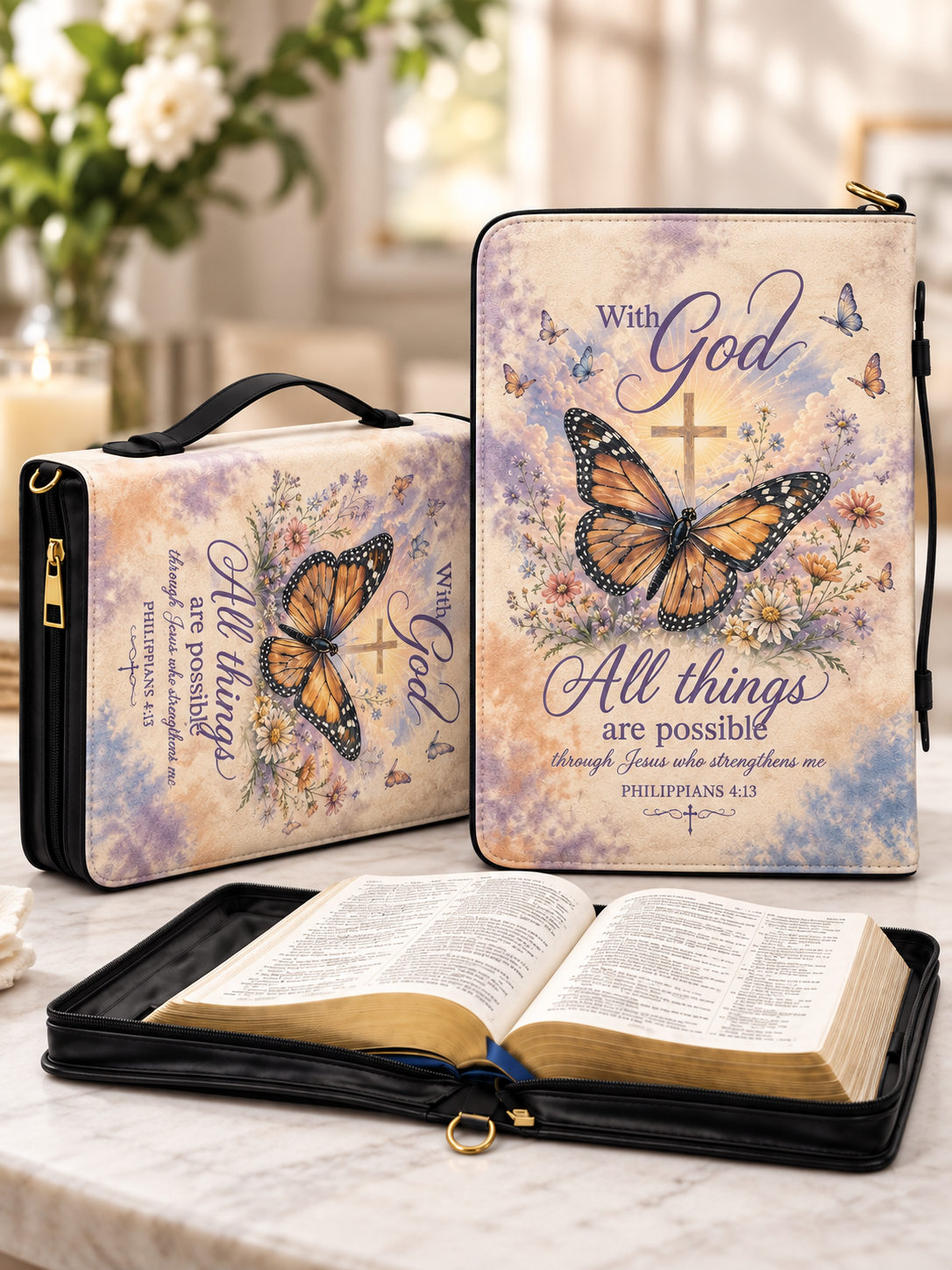 With God All Things Are Possible Bible Cover