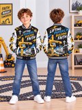 Lifting Prayers Crane Kids Baseball Jacket