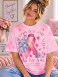 God Is Good All The Time Floral T-Shirt