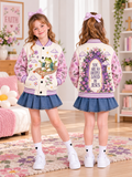 Deeply Loved Jesus Frog Kids Baseball Jacket