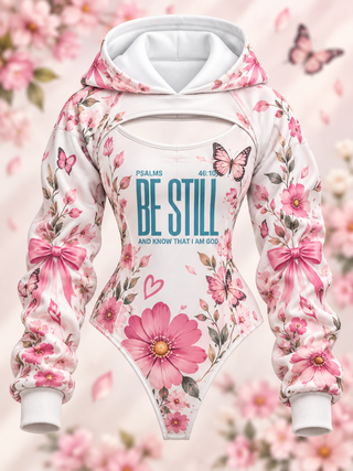 Be Still Psalm 46:10 Hooded Jumpsuit