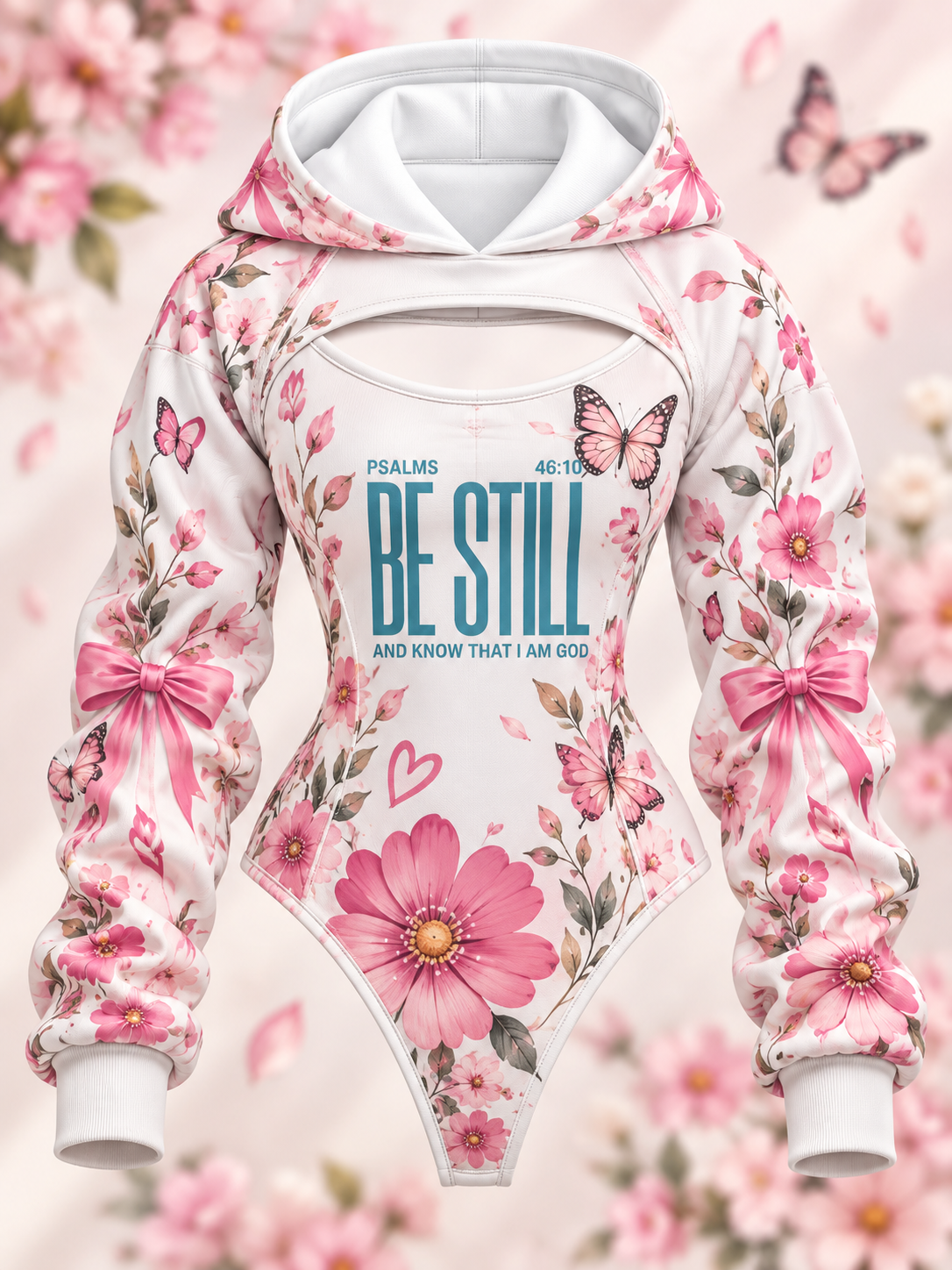 Be Still Psalm 46:10 Hooded Jumpsuit