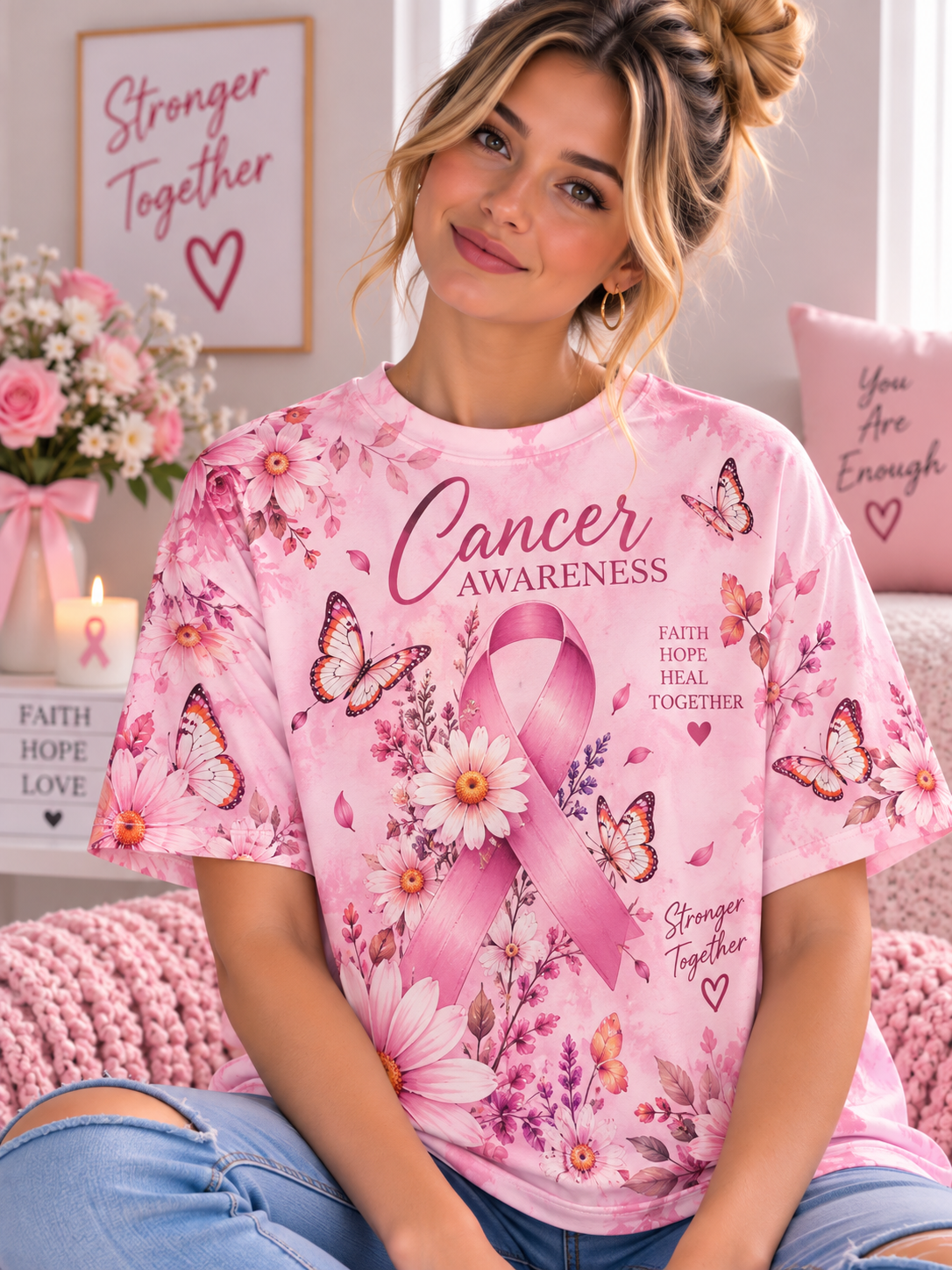 Stronger Together Butterfly Daisy T-Shirt