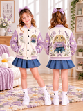 He Is Risen Bunny Kids Baseball Jacket