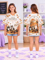 God Is Faithful Cats Kids T-Shirt Jersey