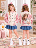 He Is Risen Jesus Bunny Kids Baseball Jacket