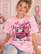Jesus Take The Wheel Cancer Awareness T-Shirt