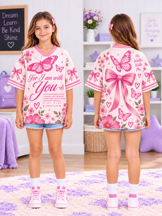 For I Am With You Butterfly Kids T-Shirt Jersey