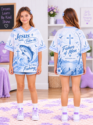 Jesus Said Follow Me Kids T-Shirt Jersey