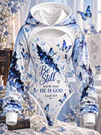 Be Still Blue Galaxy Hooded Jumpsuit