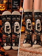Still Here By His Grace Ghost Mid-Tube Socks