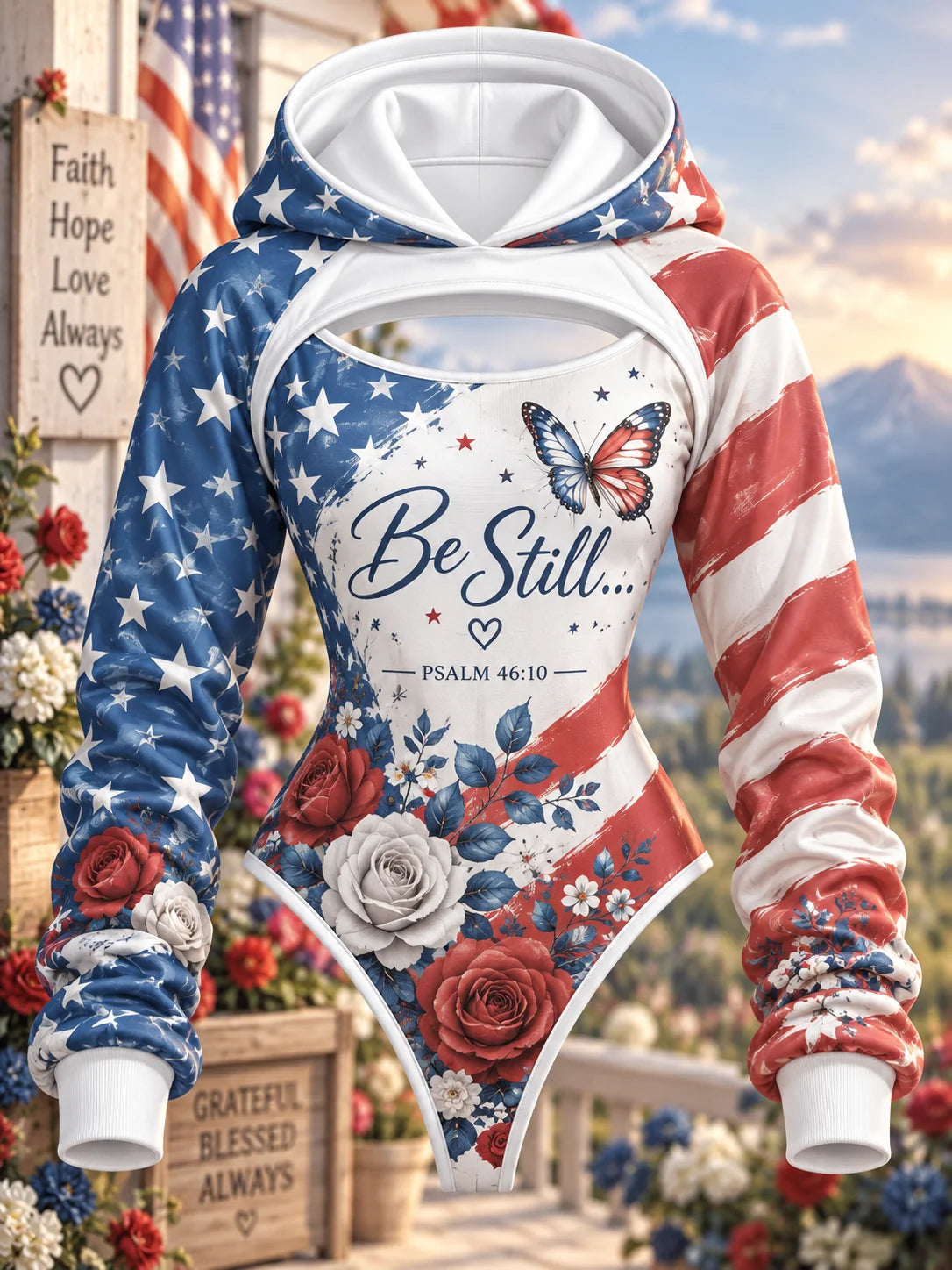 BE STILL CHRISTIAN Women Hooded Jumpsuit