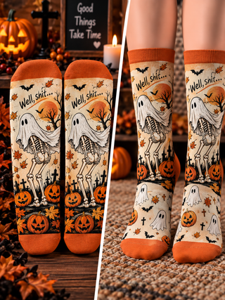 Well Shit Ghost Mid-Tube Socks