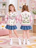 Faith Lamb Flowers Kids Baseball Jacket