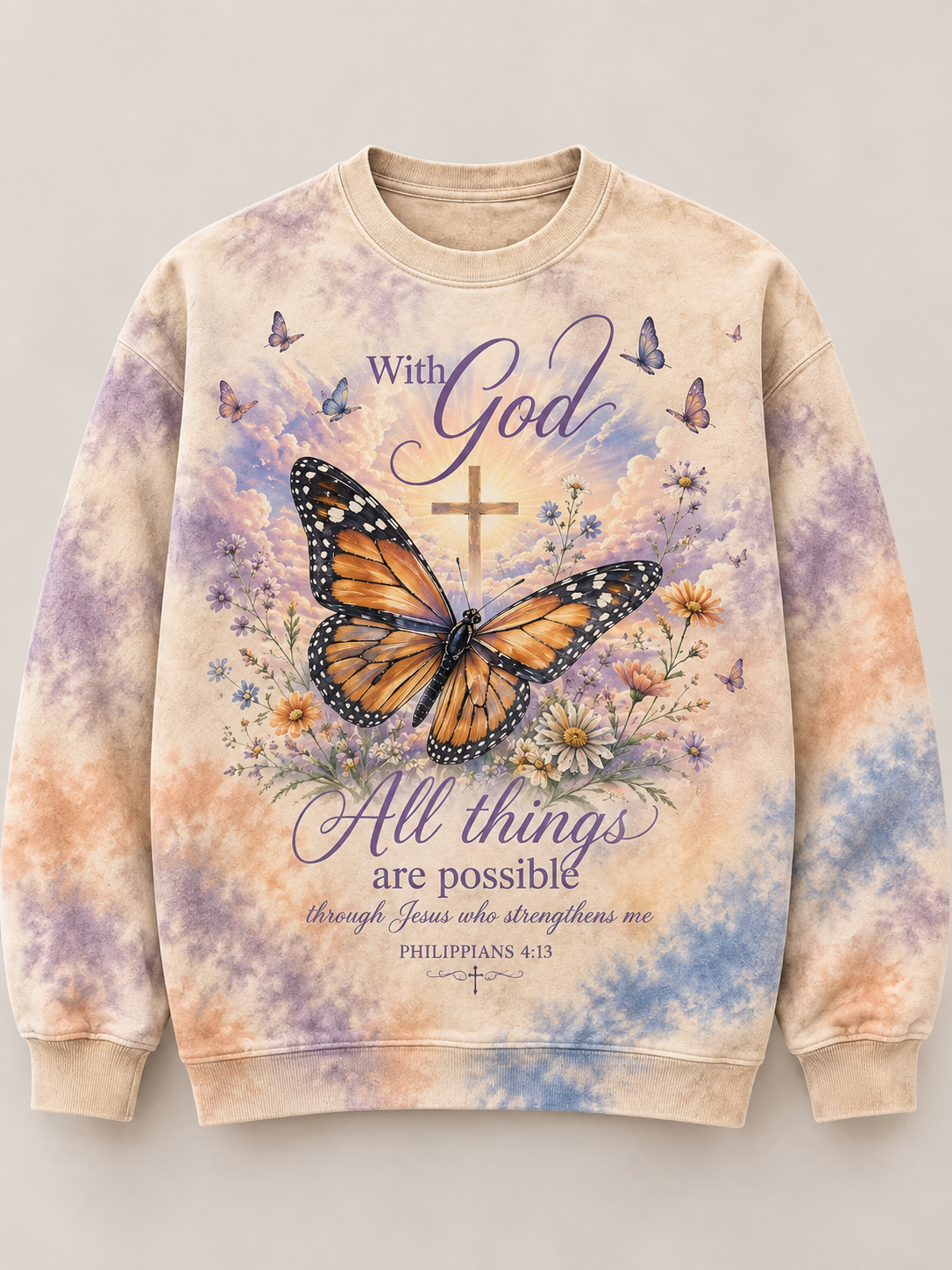 Philippians 4:13 Monarch Butterfly All-Over Print Shirt