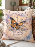 With God All Things Are Possible Pillow