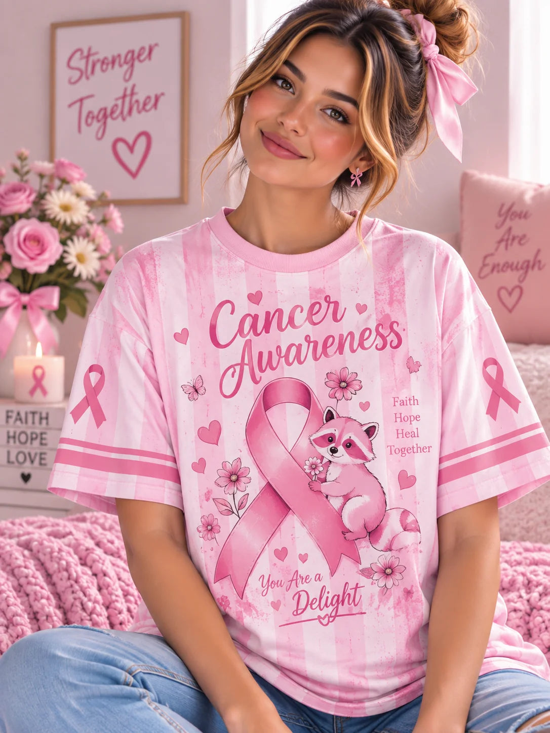Faith And Breast Cancer Awareness T-Shirt