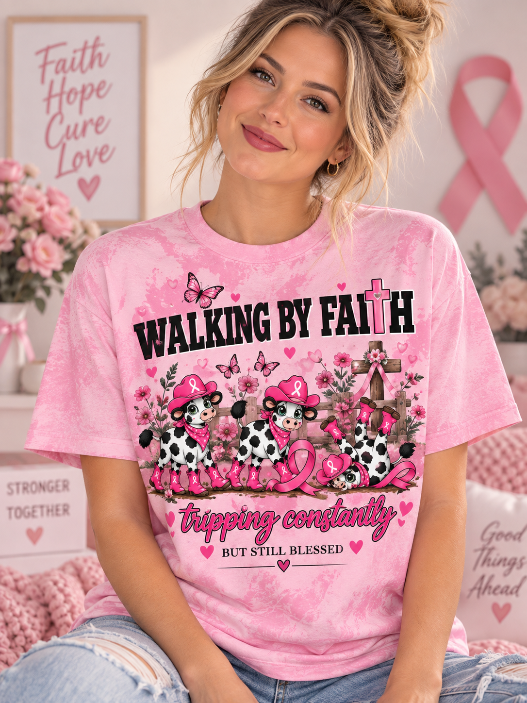 Walking By Faith Tripping Constantly T-Shirt