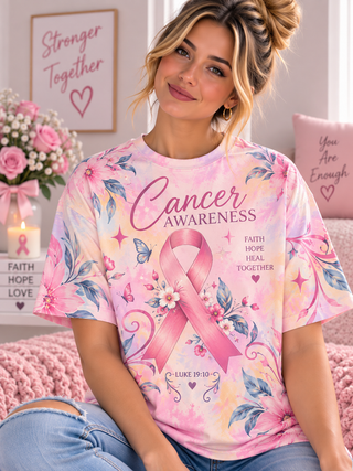 Faith Hope Heal Together Cancer Awareness T-Shirt