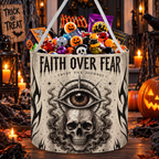 Faith Over Fear Skull Candy Basket