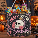 Alive in Jesus Skull Candy Basket