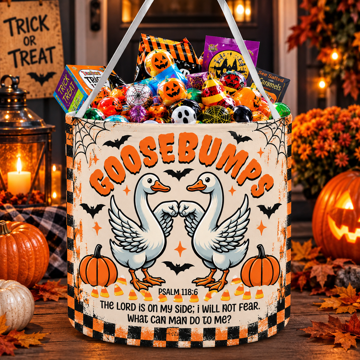 Goosebumps Psalm 118:6 Candy Basket