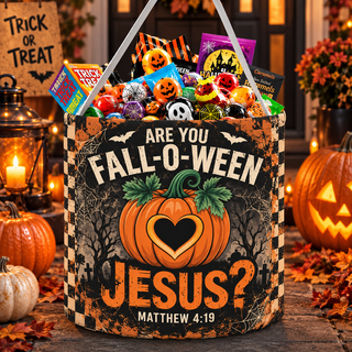 Fall-o-ween Jesus Pumpkin Candy Basket