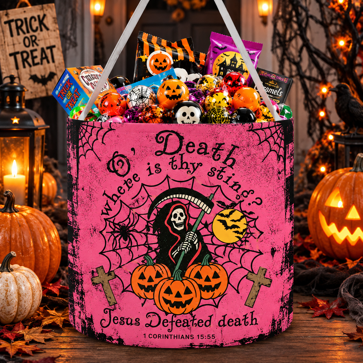 Jesus Defeated Death Candy Basket