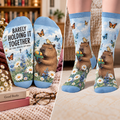 Barely Holding It Together Capybara Mid-Tube Socks