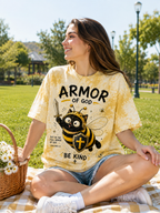 Armor of God Be Kind Surprised Bee Cat Warrior T-Shirt
