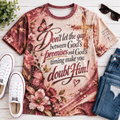 Don't Let the Gap Between God's Promises & Timing Make You Doubt Him | Floral Butterfly Christian T-Shirt