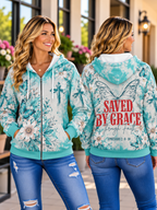 Saved by Grace Butterfly Zip Hoodie