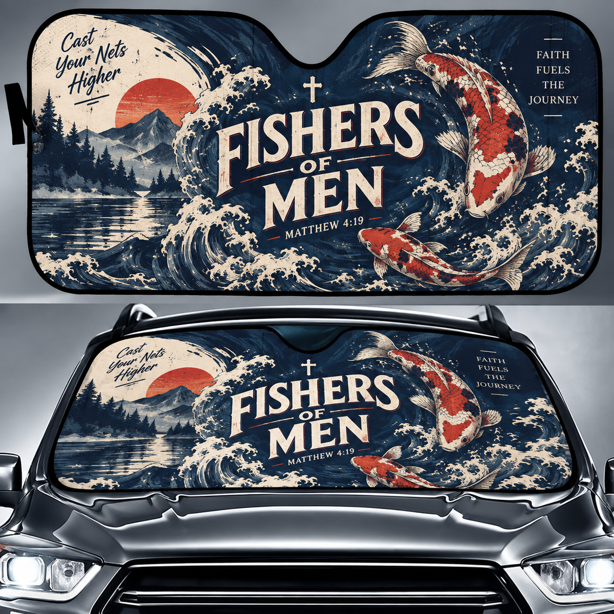 Fishers of Men Fishing Car Sun Shade