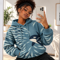 Orca and Fish Waffle Hoodie