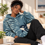 Orca and Fish Waffle Hoodie