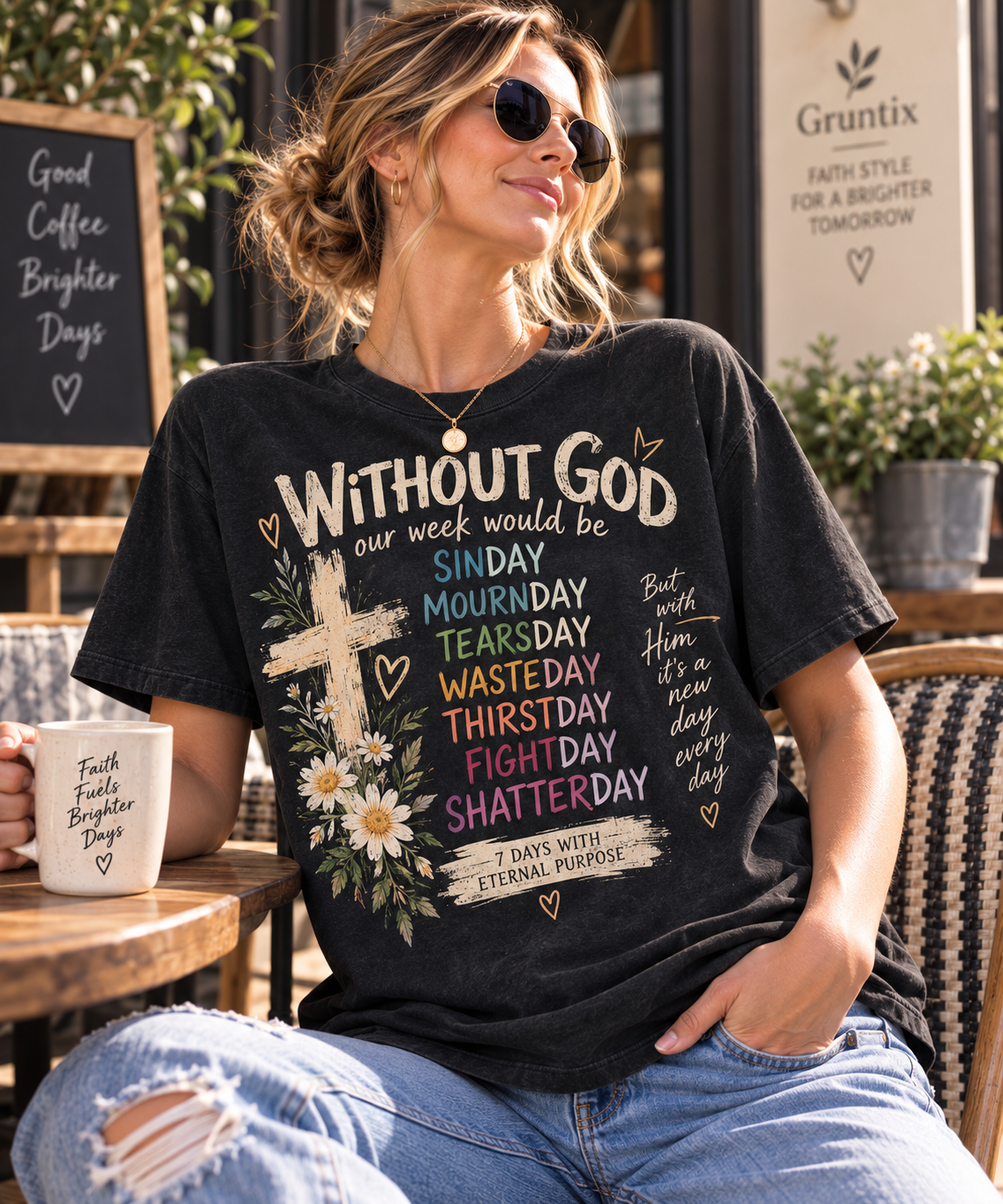 Without God Our Week Would Be Shatterday Christian T-Shirt