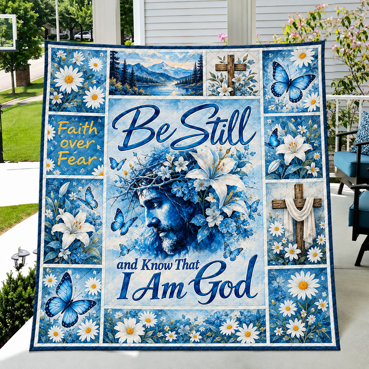 Be Still And Know That I Am God Daisy Lily Quilt