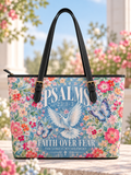 The Lord Is My Shepherd Psalms 23 White Dove Saddle Bag