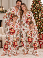 Jesus Birthday Cake Family Ice Silk Pajamas