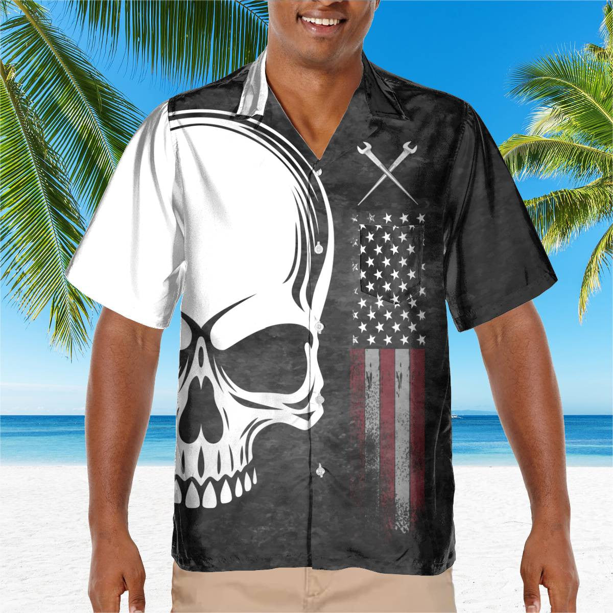 Awesome Ironworker- AOP Pocket Hawaiian Shirt - grunx260804-0270