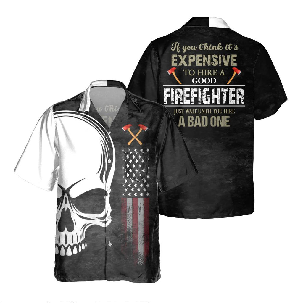 Awesome Firefighter- AOP Pocket Hawaiian Shirt - grunx260804-0122