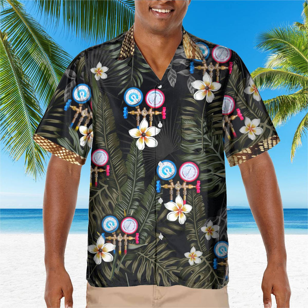 Awesome HVAC Tech - AOP Pocket Hawaiian Shirt - grunx260804-0207