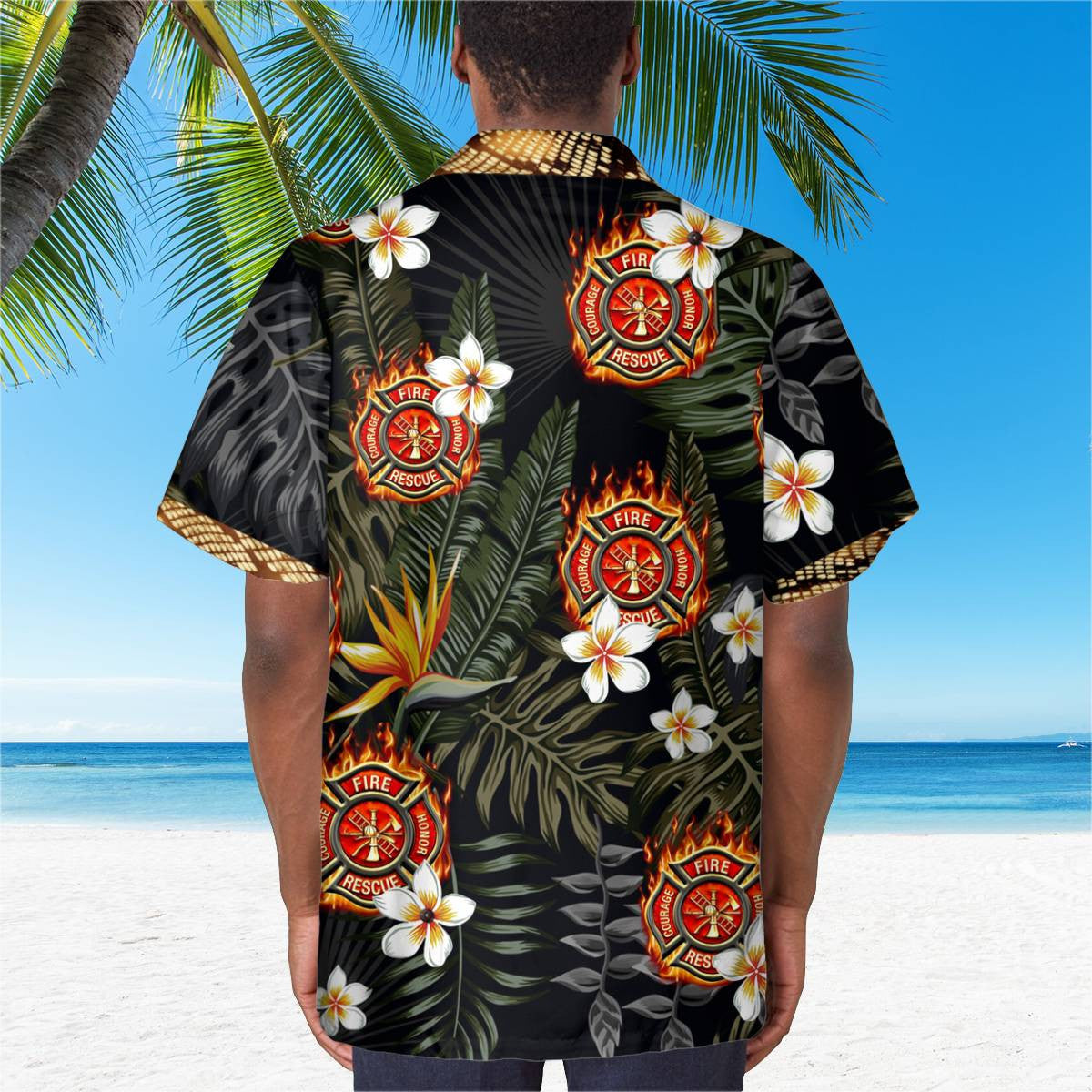 Awesome Firefighter - AOP Pocket Hawaiian Shirt - grunx260804-0123