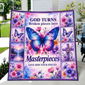 God Turns Broken Pieces Into Masterpieces Quilt