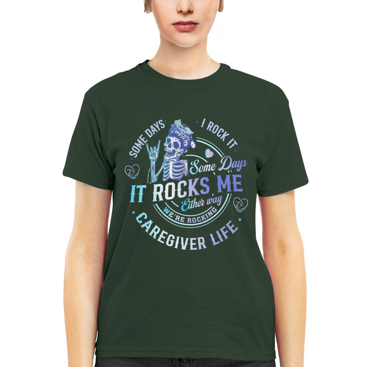 Awesome Caregiver Life-T-shirt-#F100724RCKNG1FCAREZ4