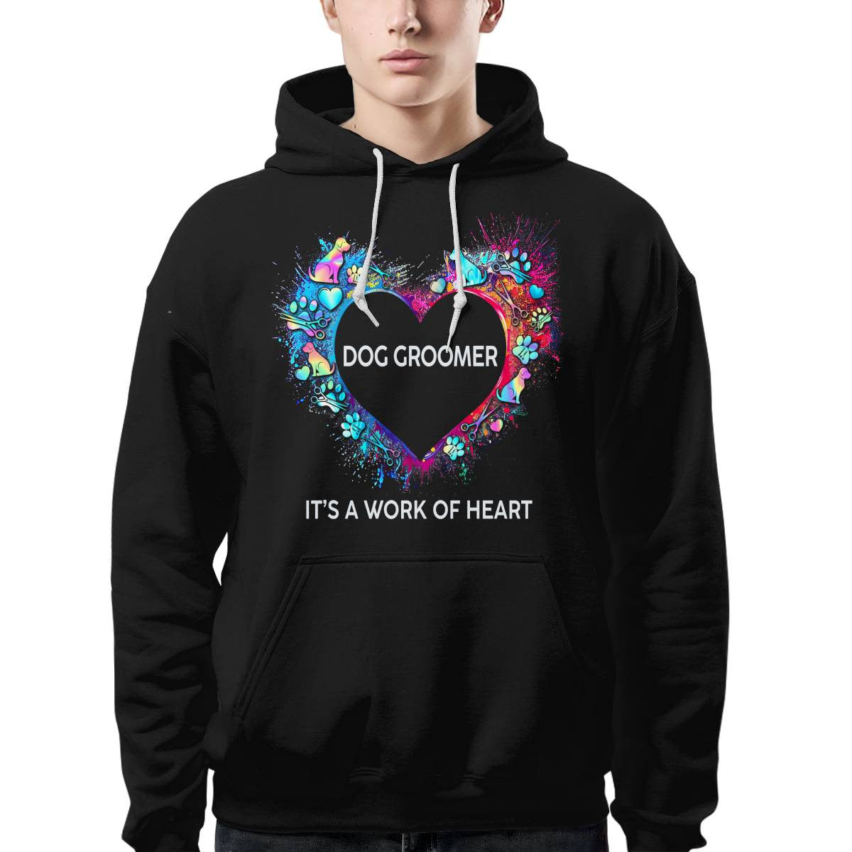 Awesome Dog Groomer Its a work of heart-T-shirt - grunx260804-0030