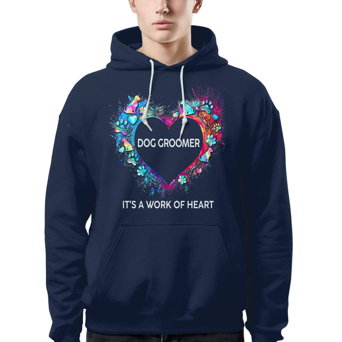 Awesome Dog Groomer Its a work of heart-T-shirt - grunx260804-0030
