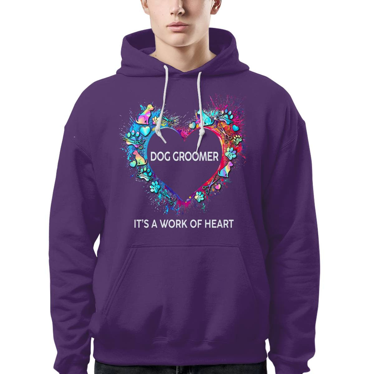 Awesome Dog Groomer Its a work of heart-T-shirt - grunx260804-0030