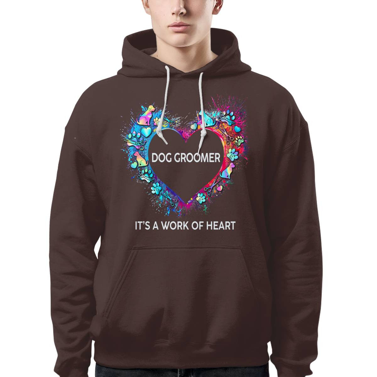 Awesome Dog Groomer Its a work of heart-T-shirt - grunx260804-0030